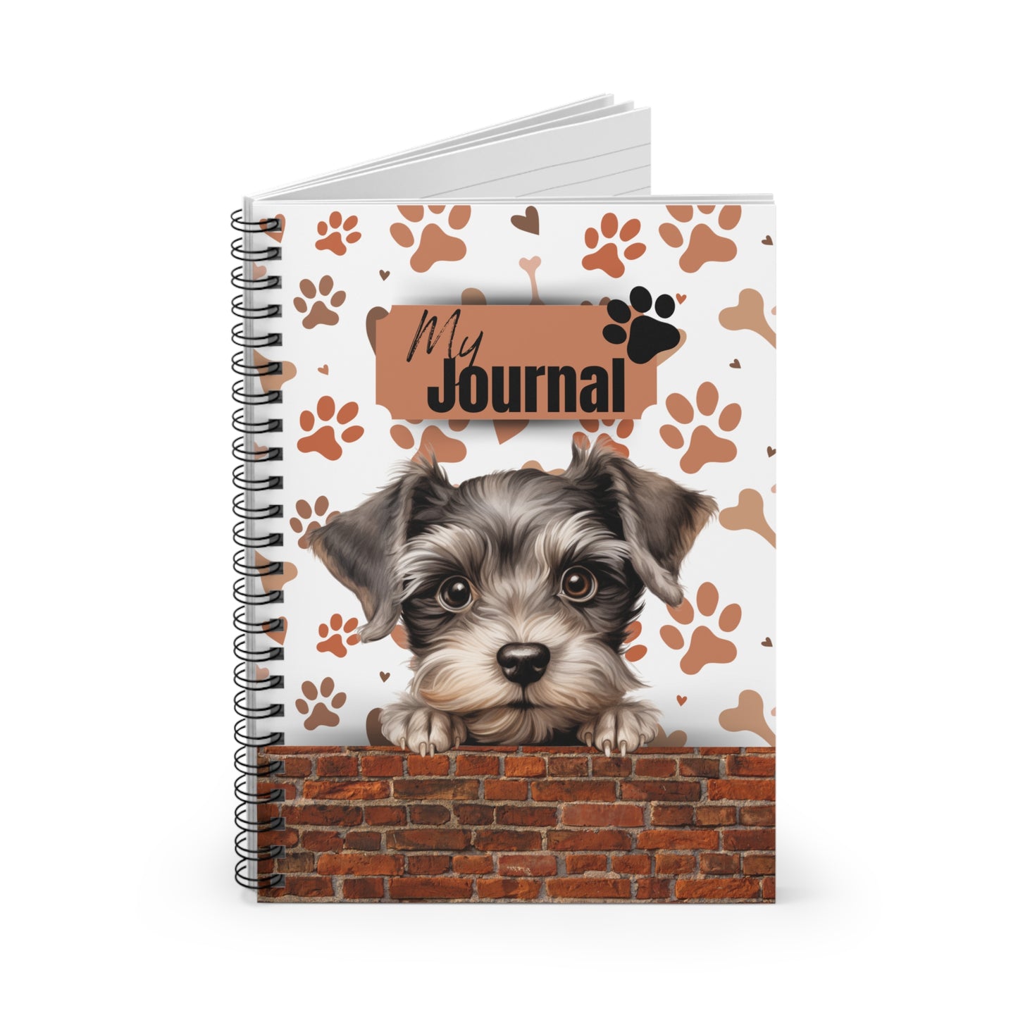 Miniature Schnauzer Spiral Notebook - Ruled Line