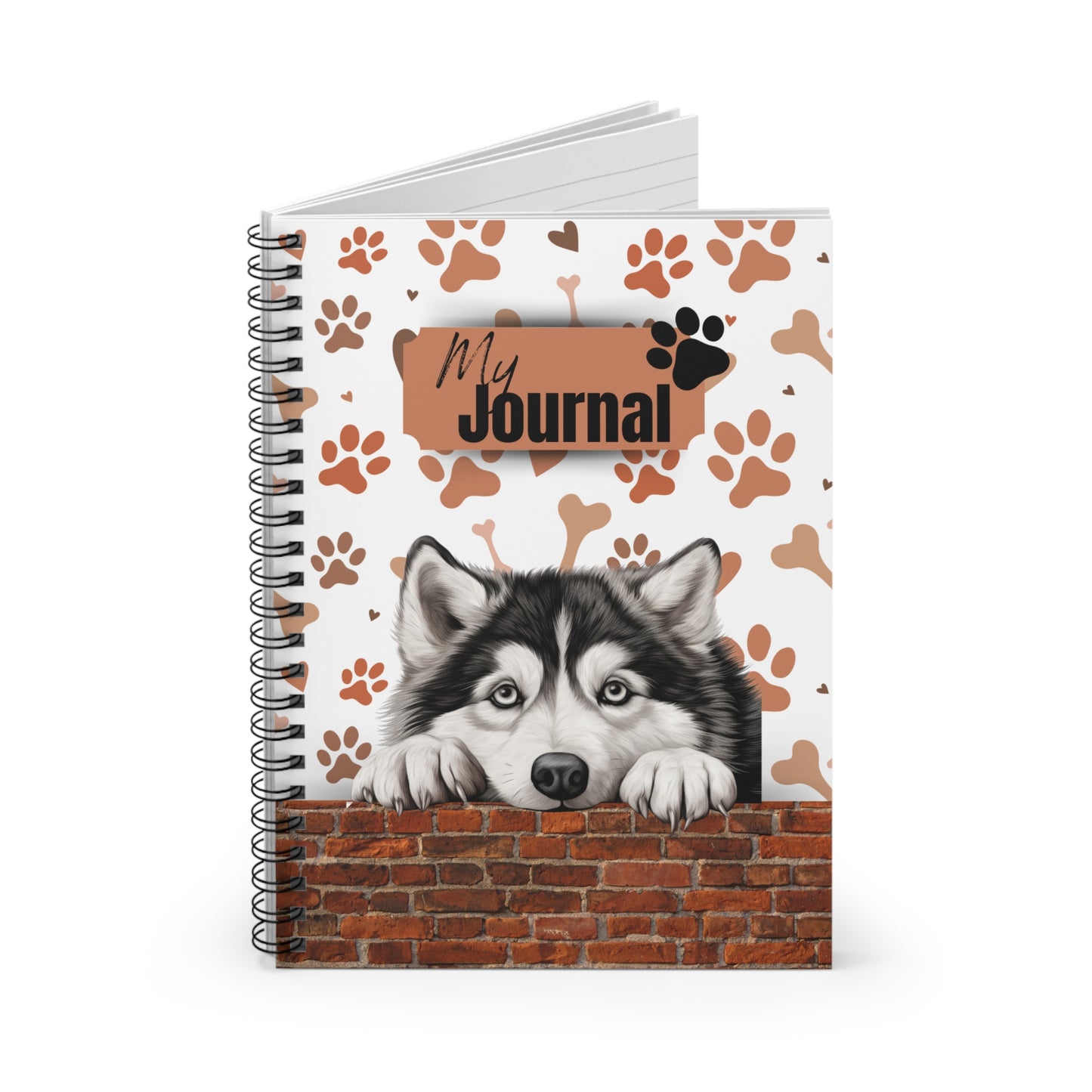 Alaskan Malamute Spiral Notebook - Ruled Line