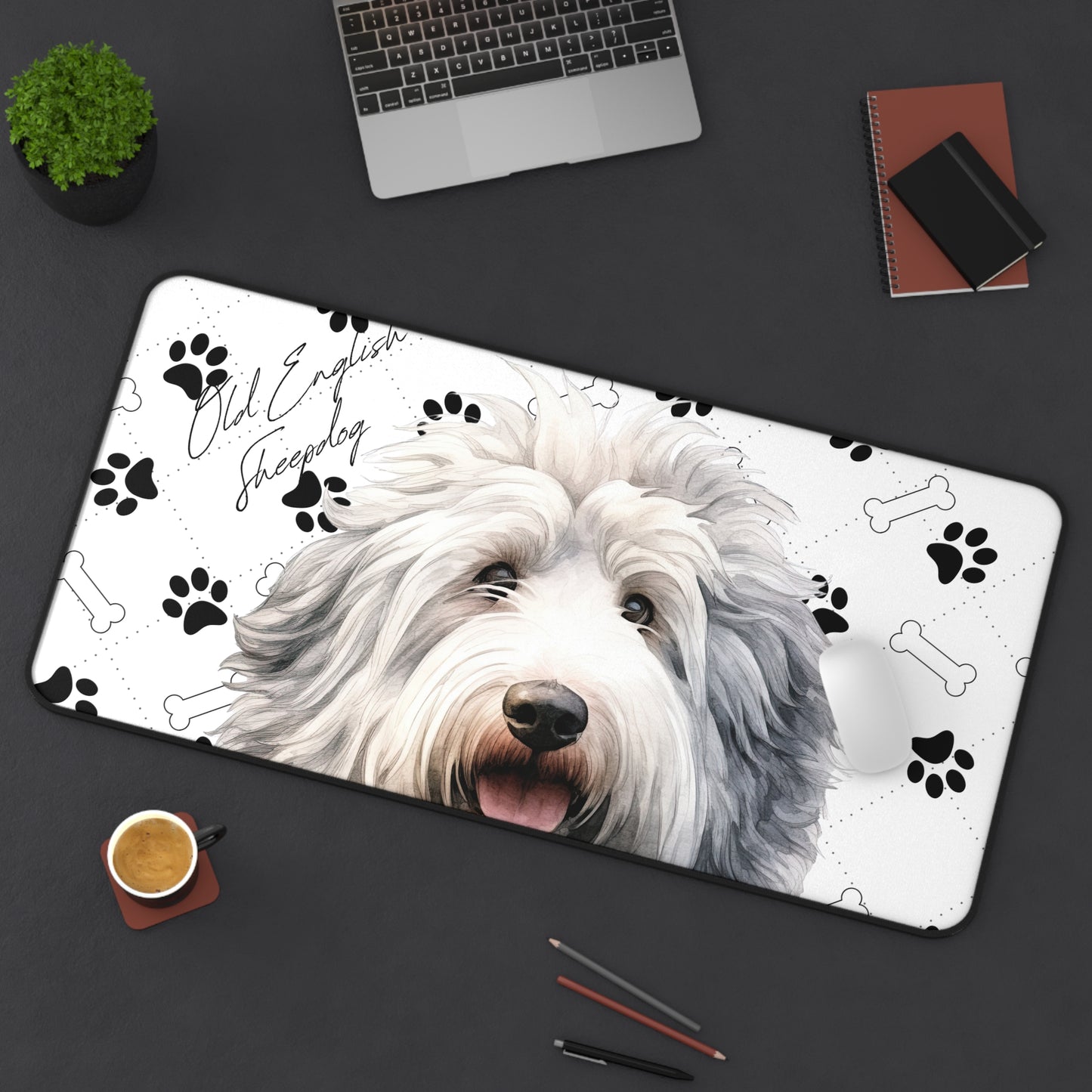 Old English Sheepdog Desk Mat