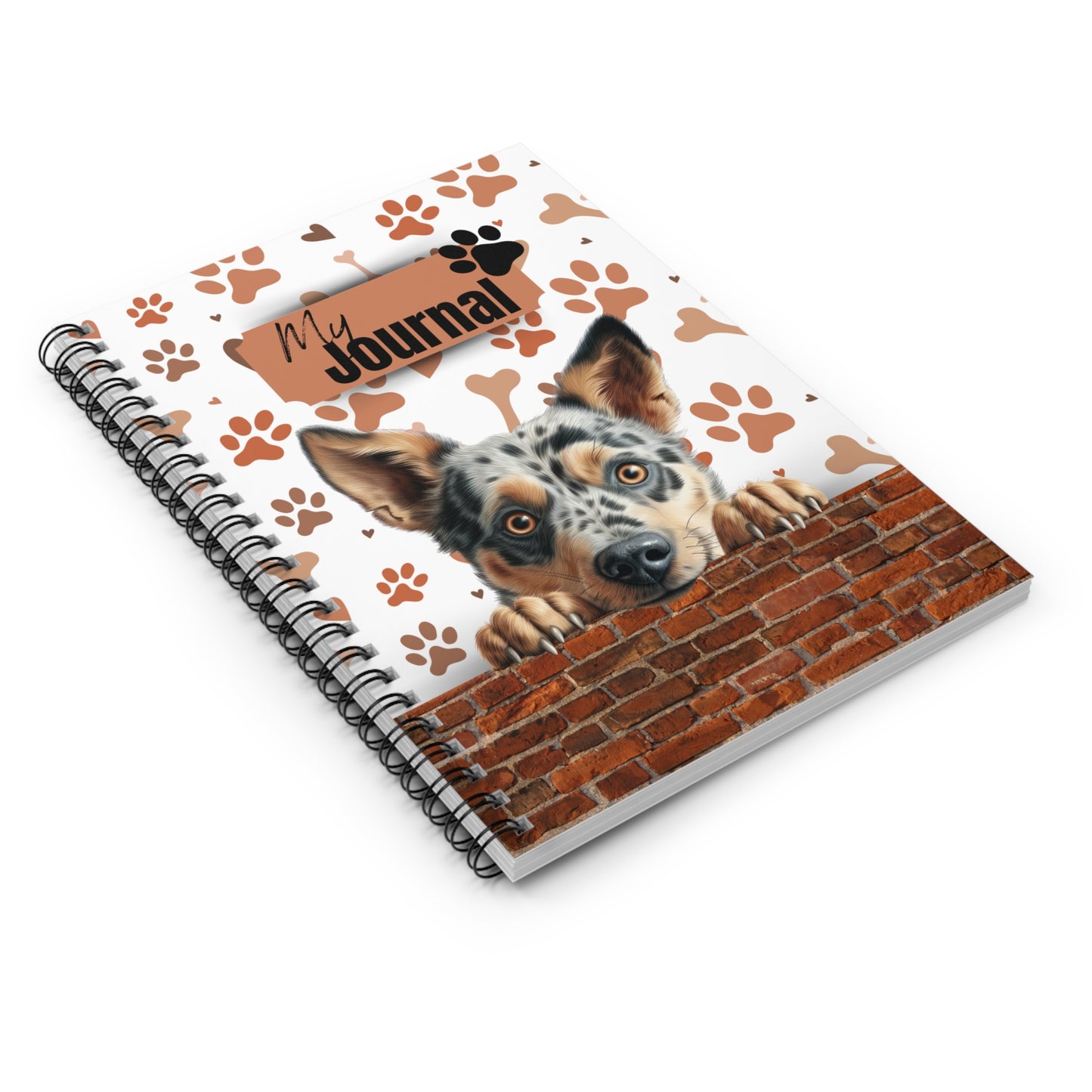 Australian Cattle Dog Spiral Notebook - Ruled Line