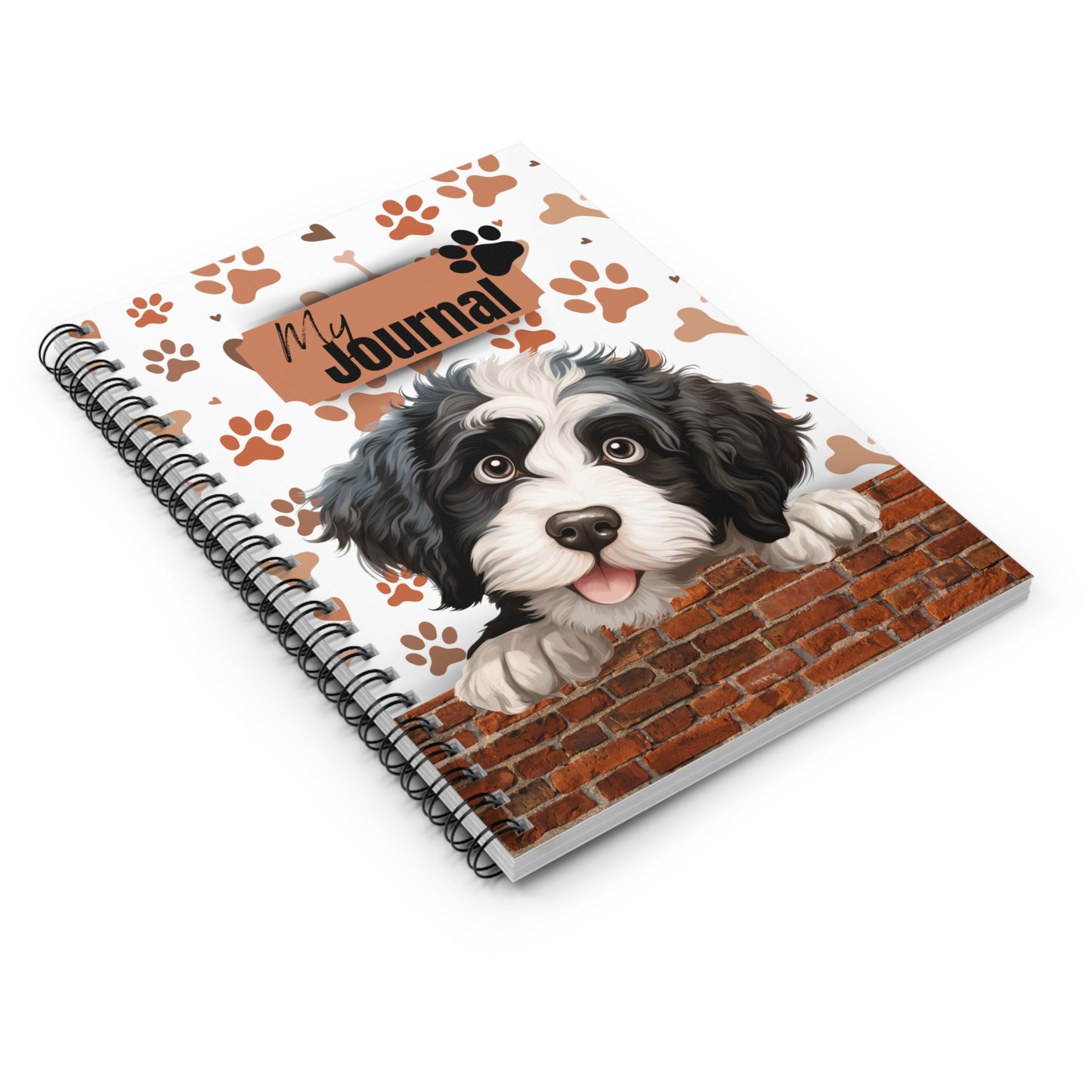 Portuguese Water Dog Spiral Notebook - Ruled Line