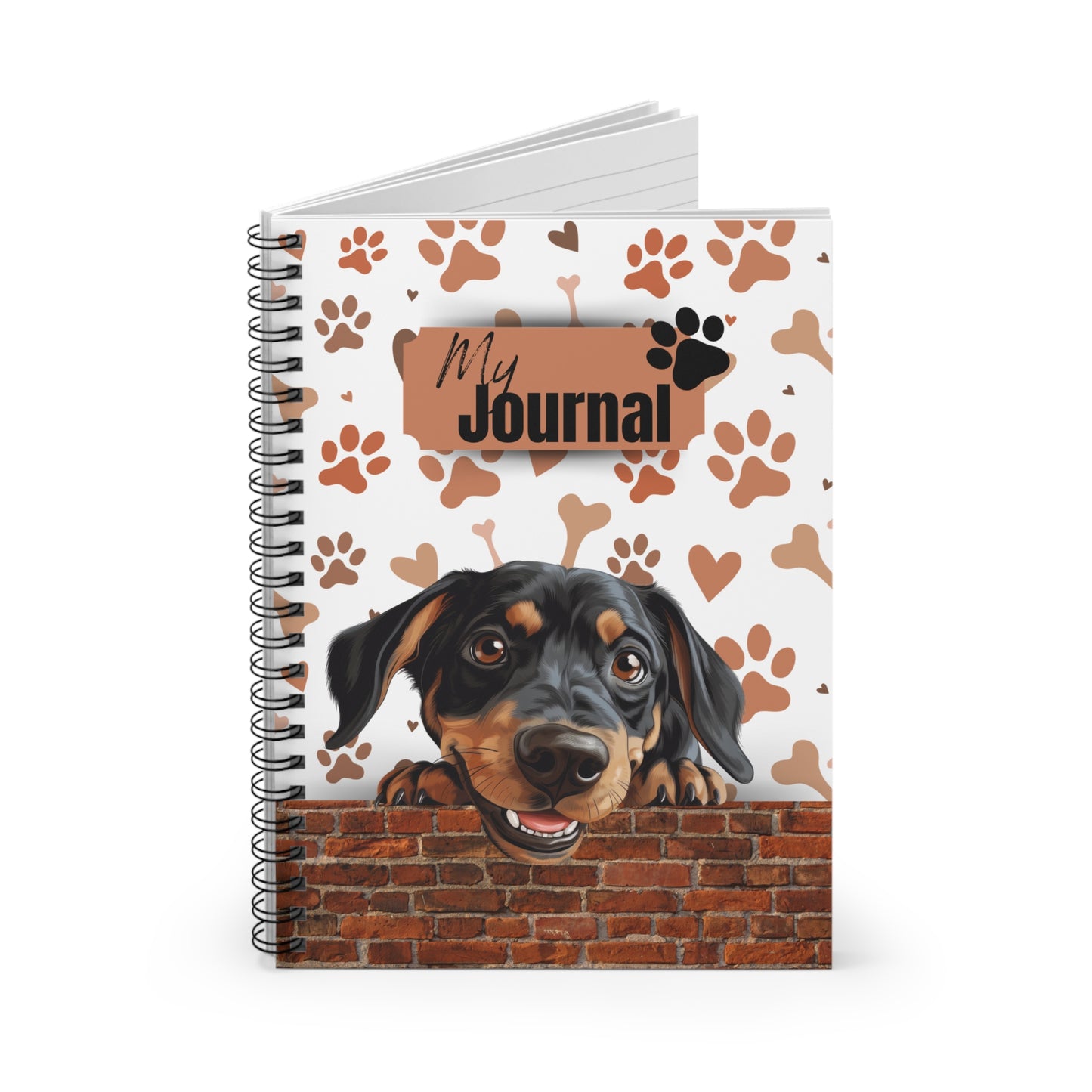 Austrian Black and Tan Hound Spiral Notebook - Ruled Line