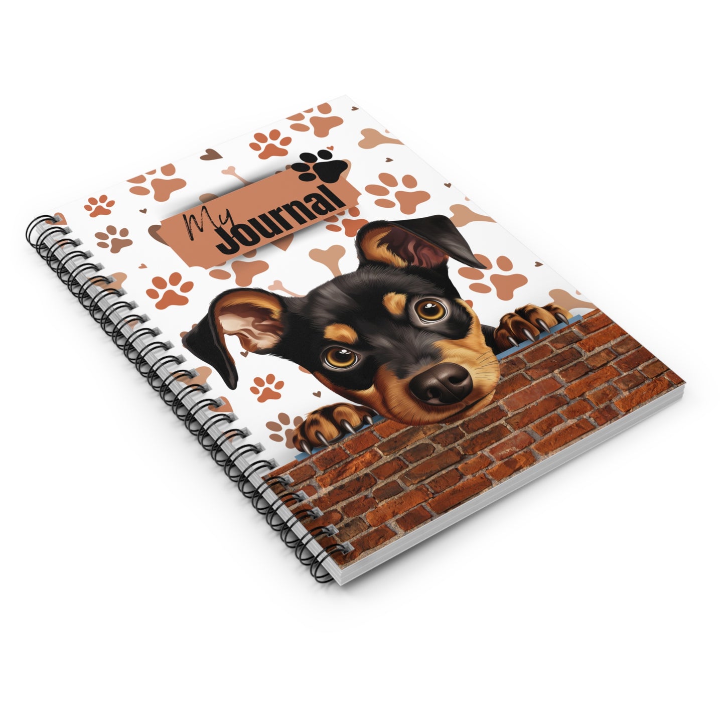 German Pinscher Spiral Notebook - Ruled Line