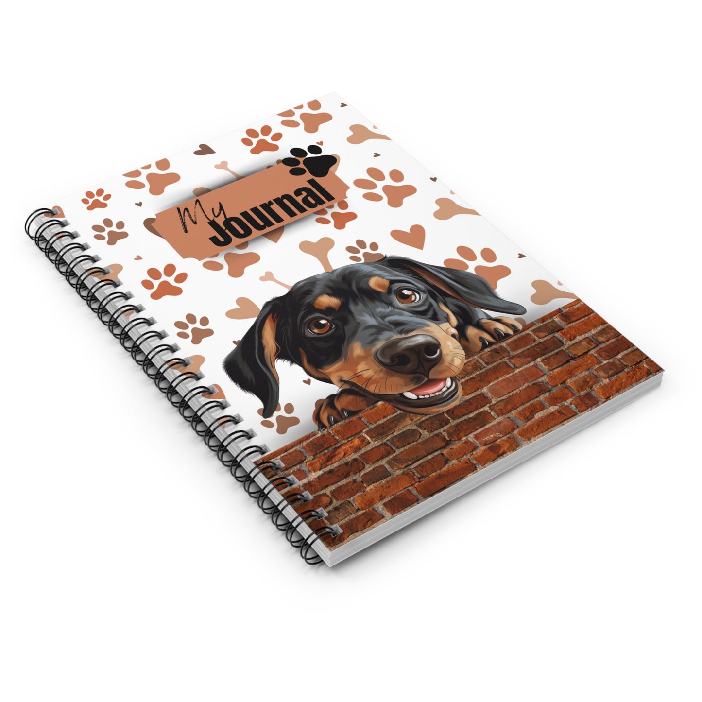 Austrian Black and Tan Hound Spiral Notebook - Ruled Line