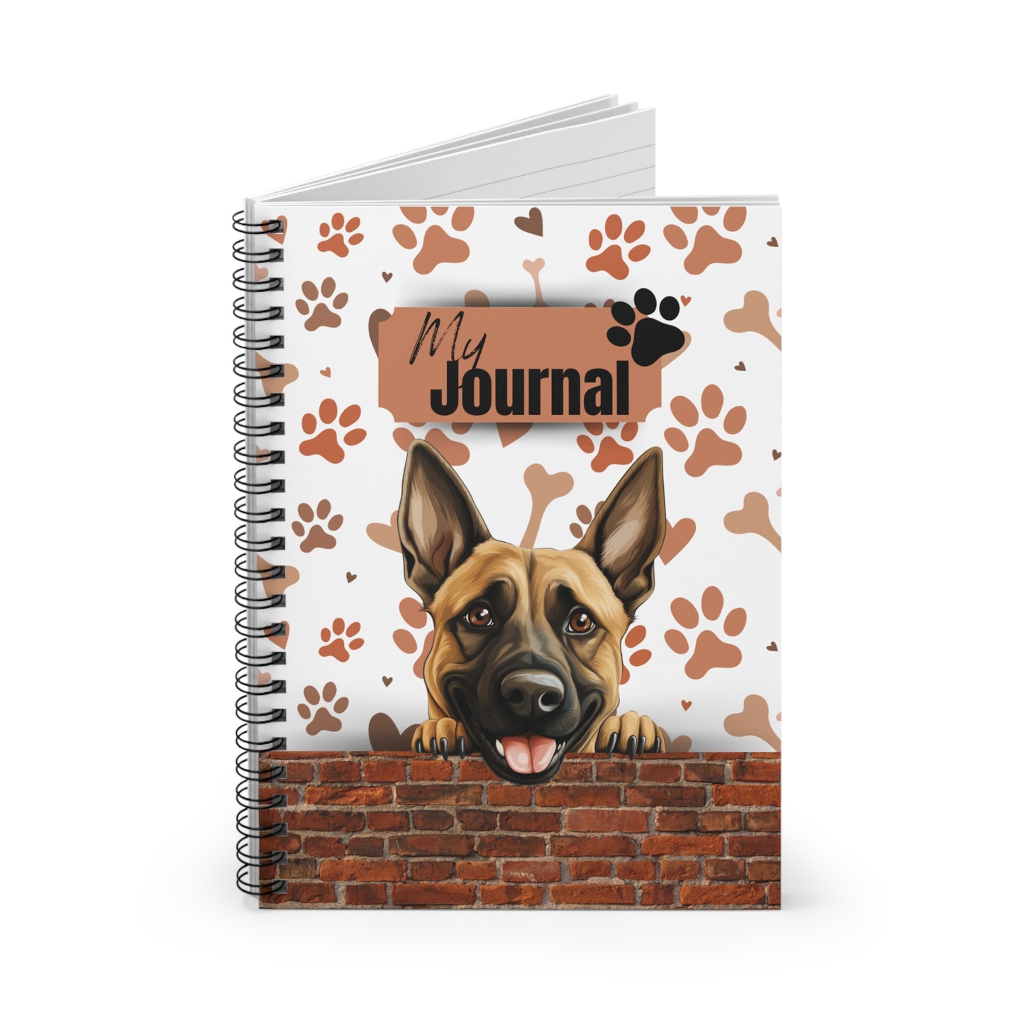 Belgian Malinois Spiral Notebook - Ruled Line