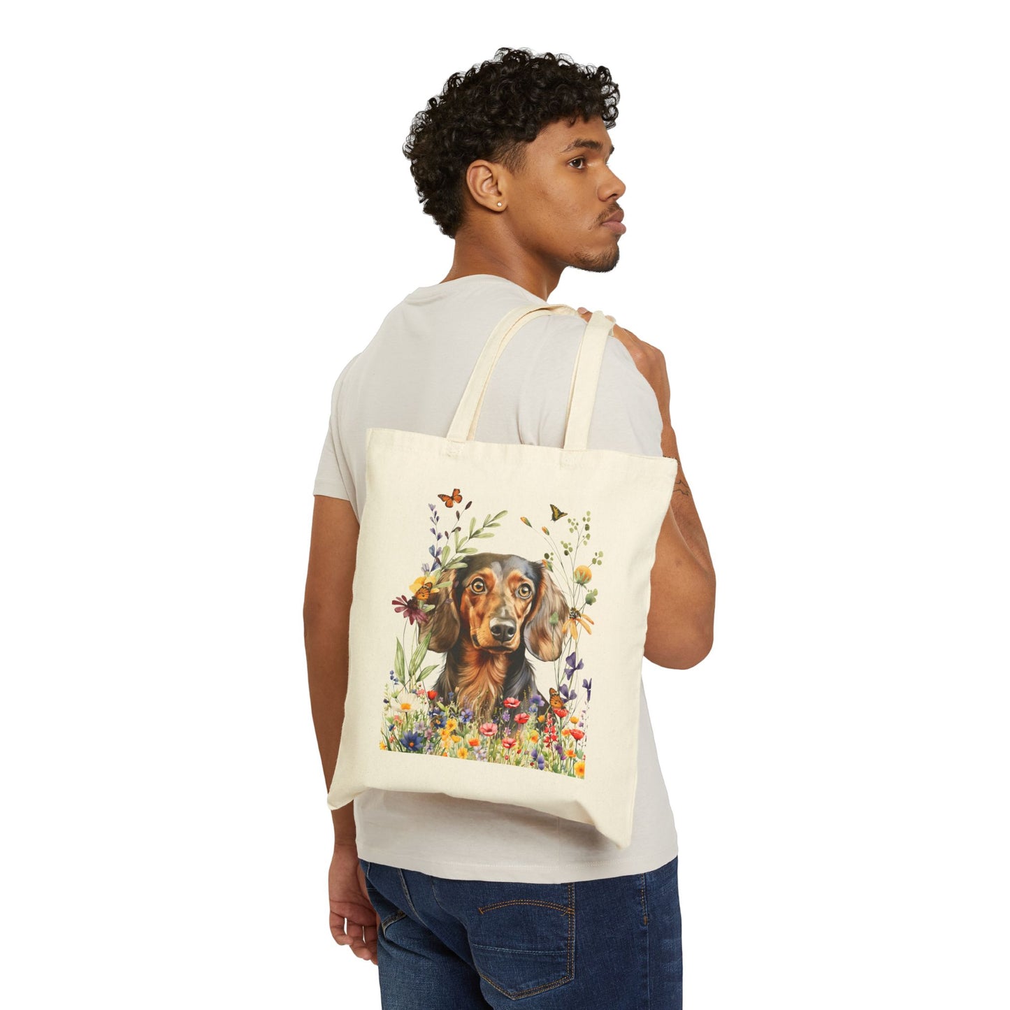 Dachshund Canvas Tote Bag