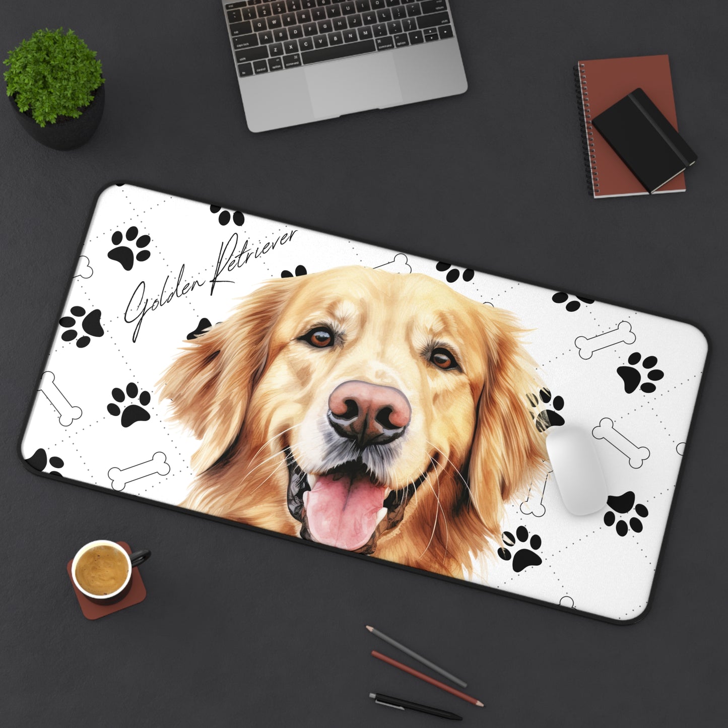 Golden Retriever Desk Mat