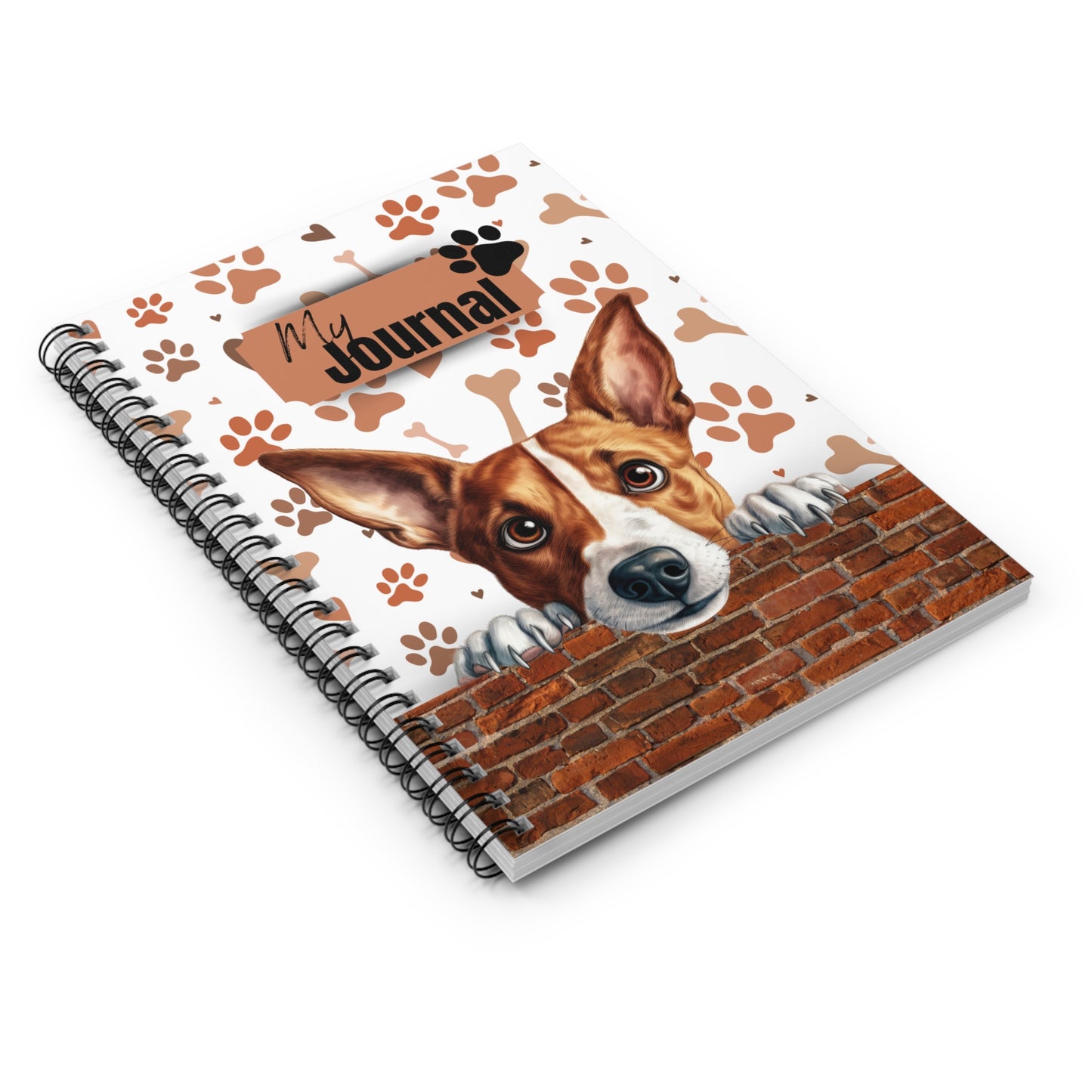 Basenji Spiral Notebook - Ruled Line