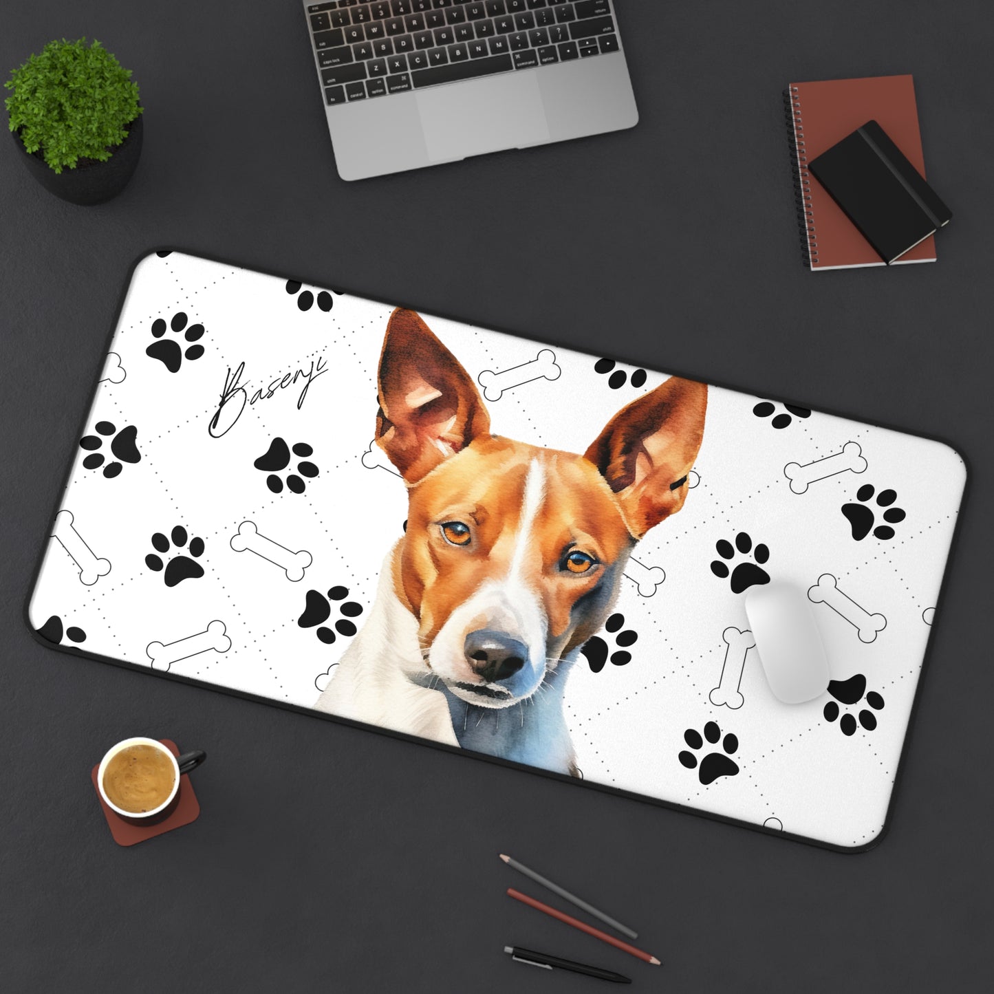 Basenji Desk Mat