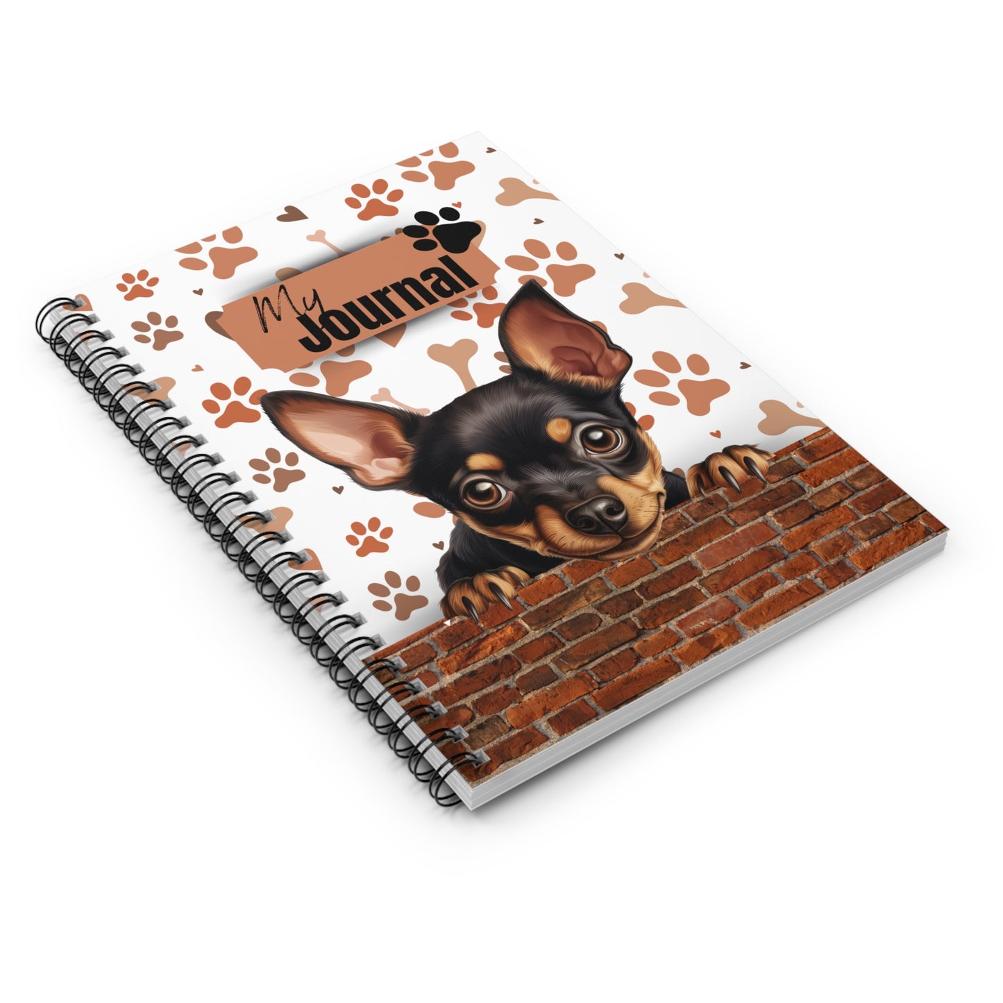 Miniature Pinscher Spiral Notebook - Ruled Line