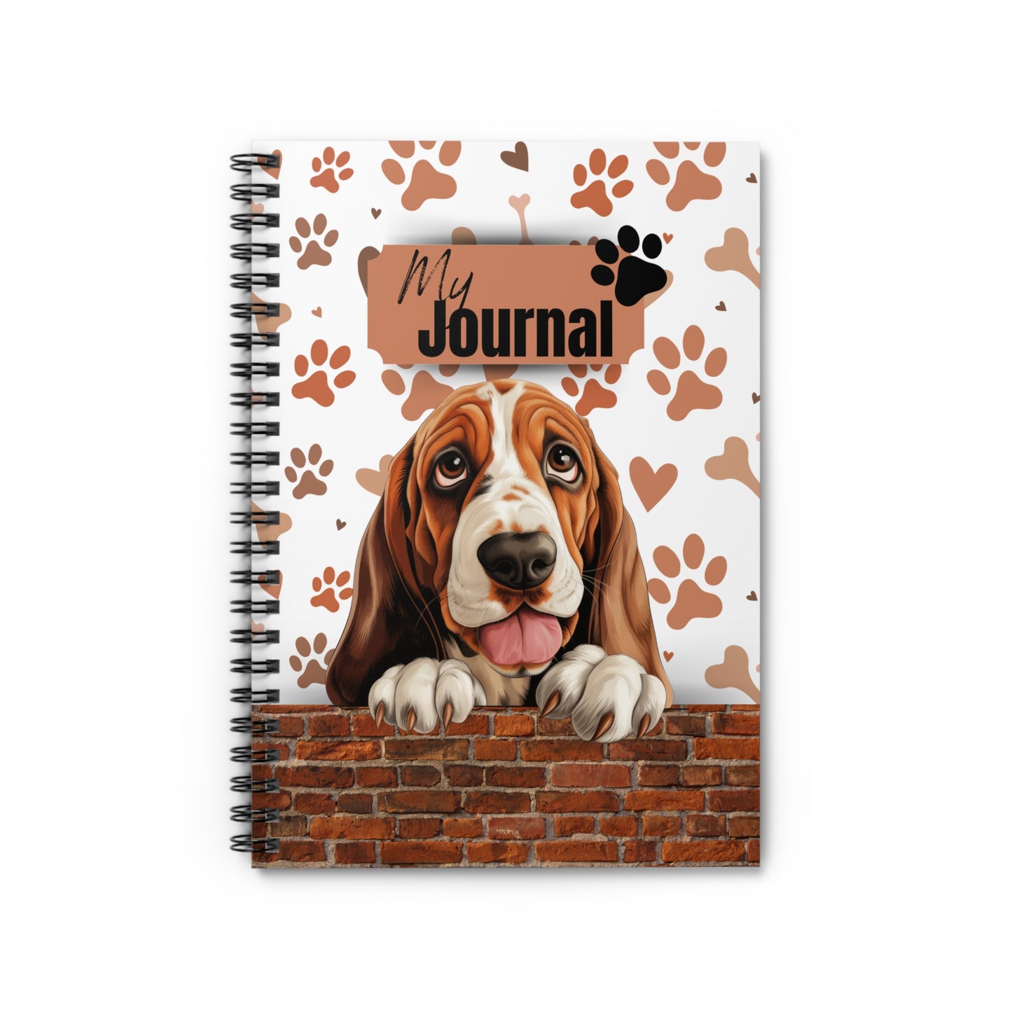 Basset Hound Spiral Notebook - Ruled Line