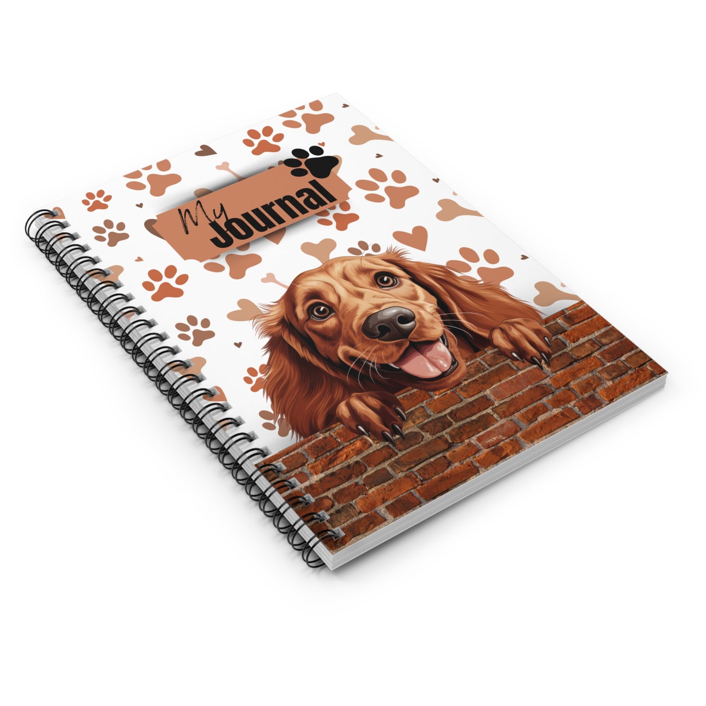 Irish Setter Spiral Notebook - Ruled Line