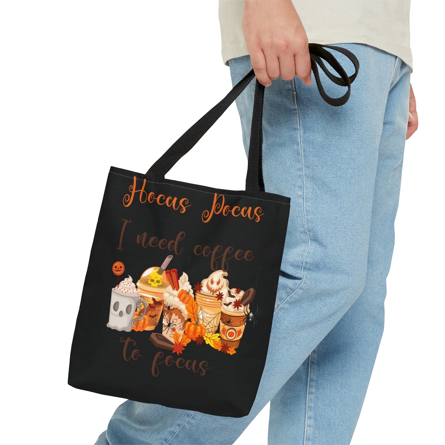 Halloween Coffee Tote Bag (Black)