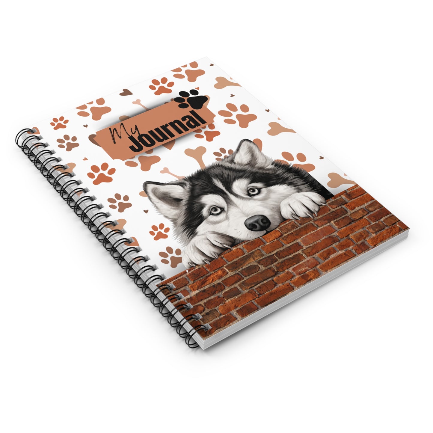 Alaskan Malamute Spiral Notebook - Ruled Line