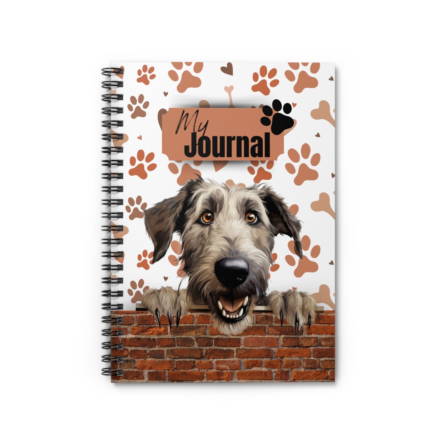 Irish Wolfhound Spiral Notebook - Ruled Line