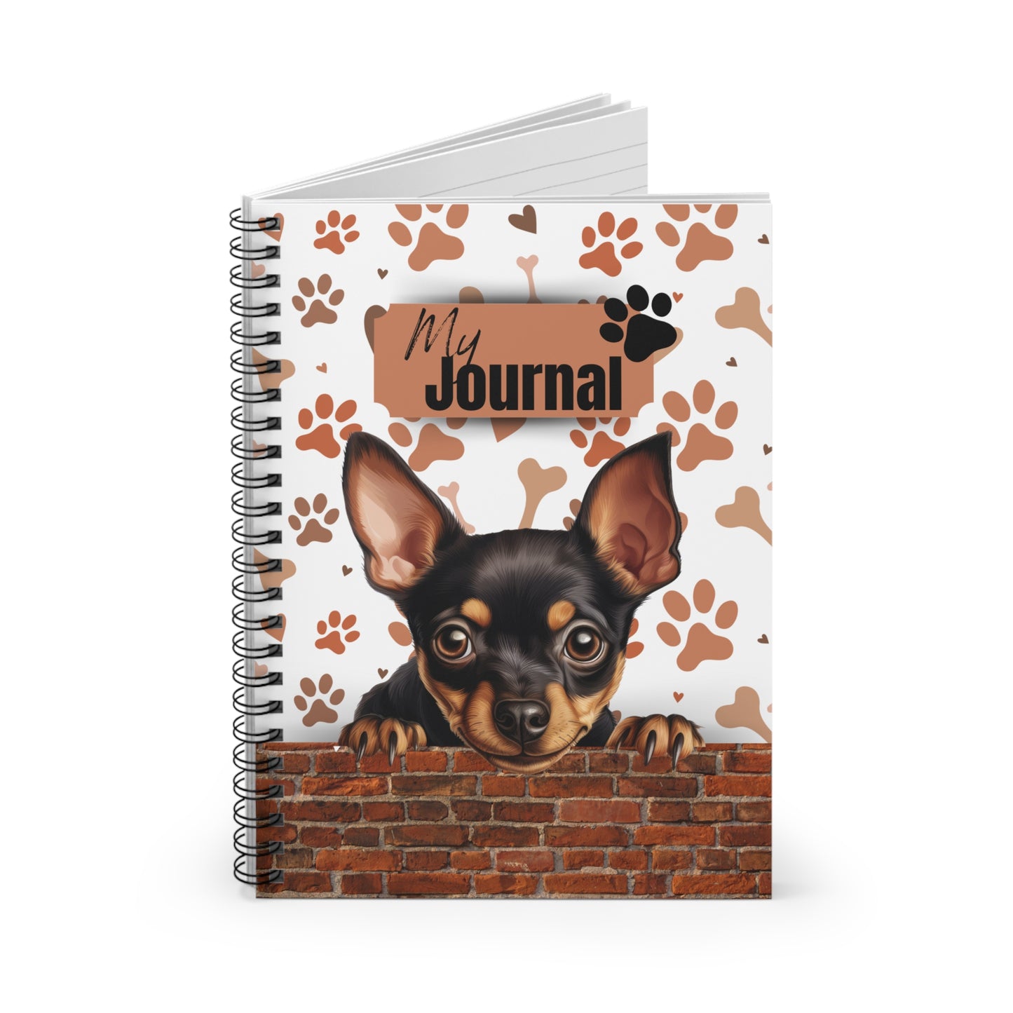 Miniature Pinscher Spiral Notebook - Ruled Line