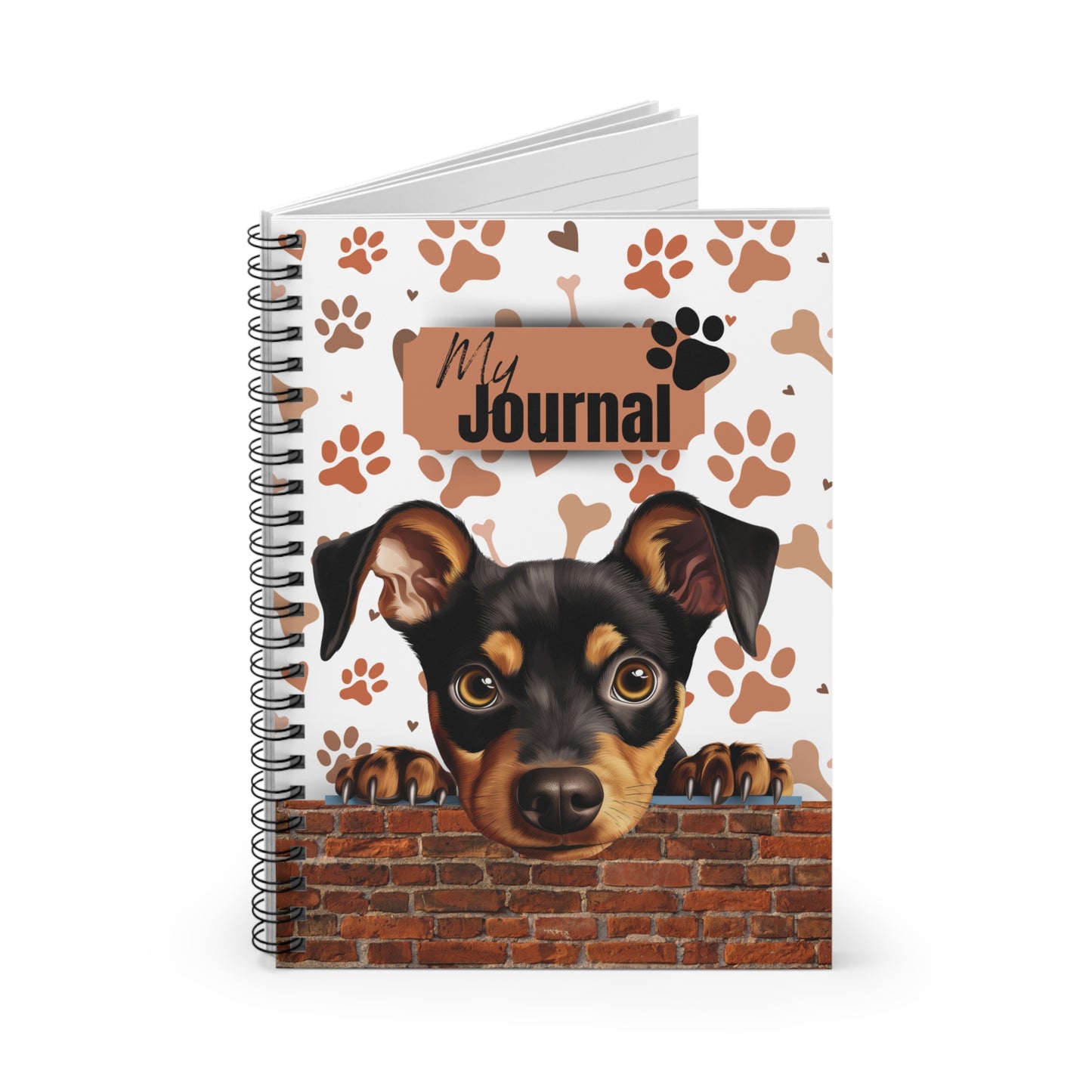 German Pinscher Spiral Notebook - Ruled Line