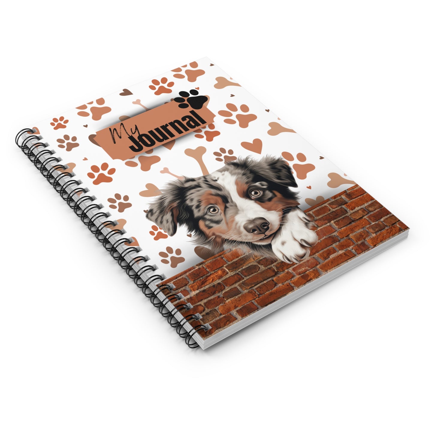 Australian Shepherd Spiral Notebook - Ruled Line