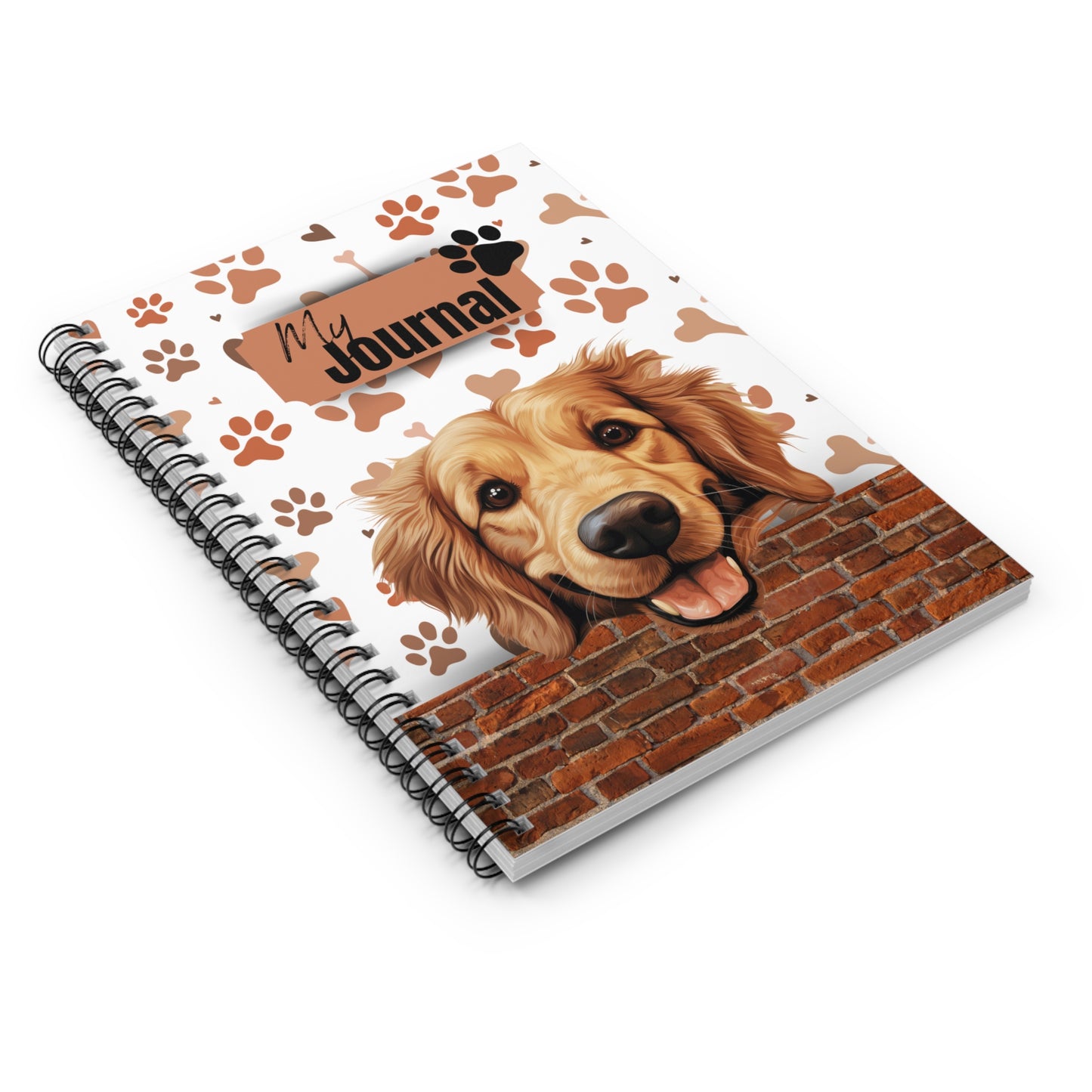 Golden Retriever Spiral Notebook - Ruled Line