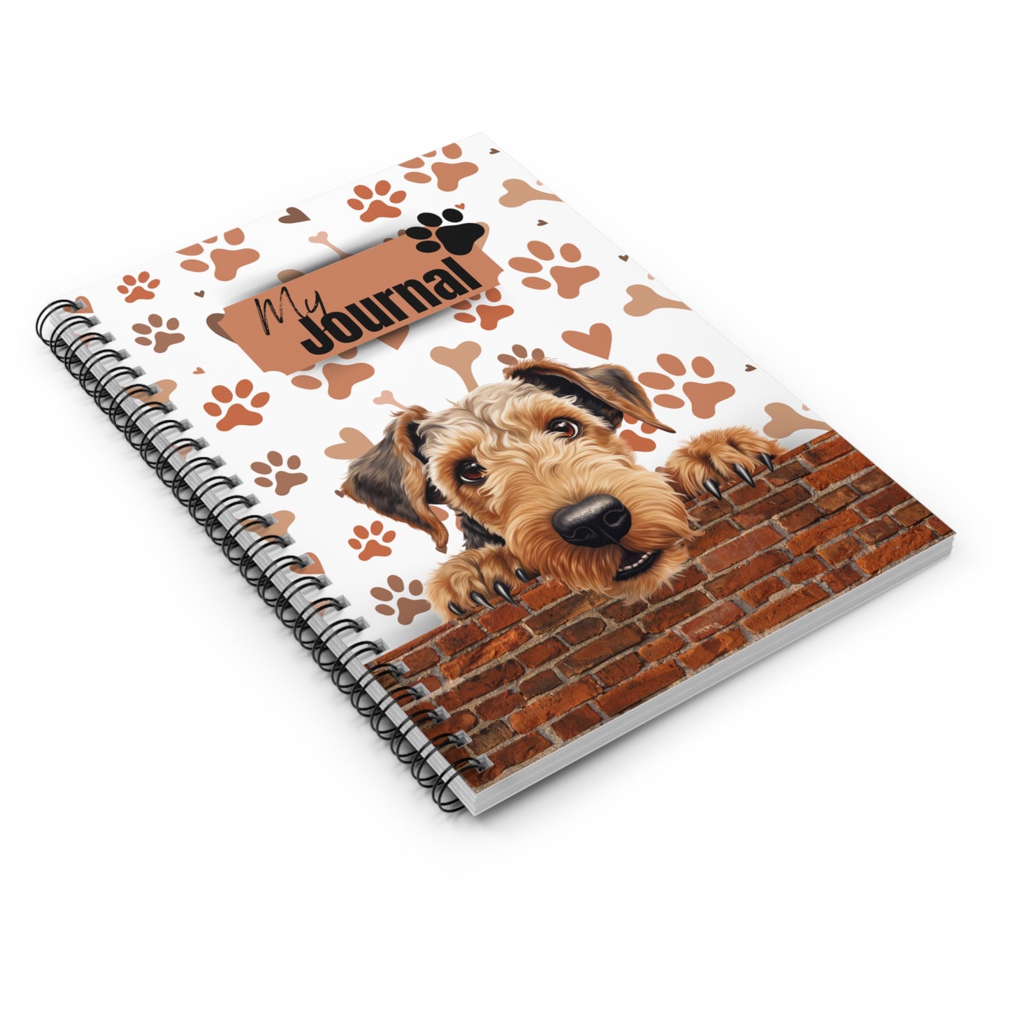 Airedale Terrier Spiral Notebook - Ruled Line