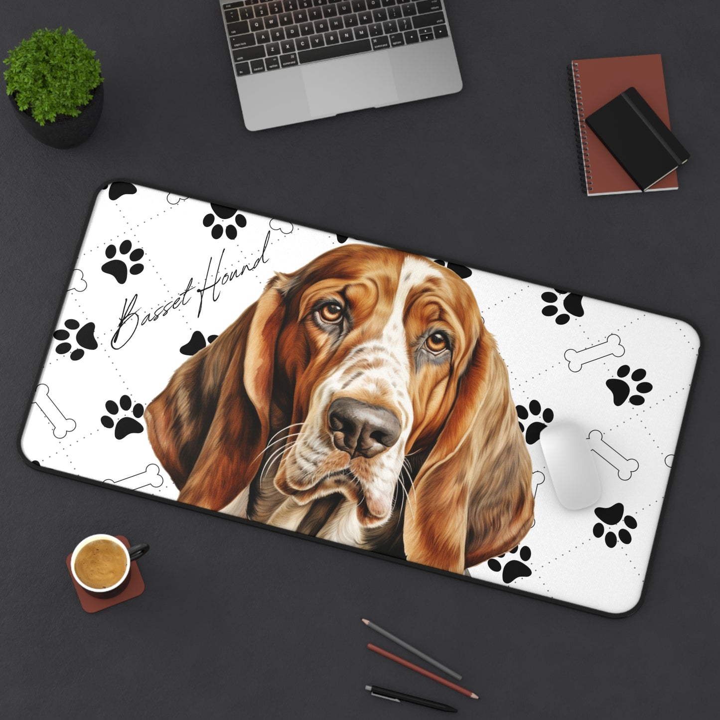 Basset Hound Desk Mat