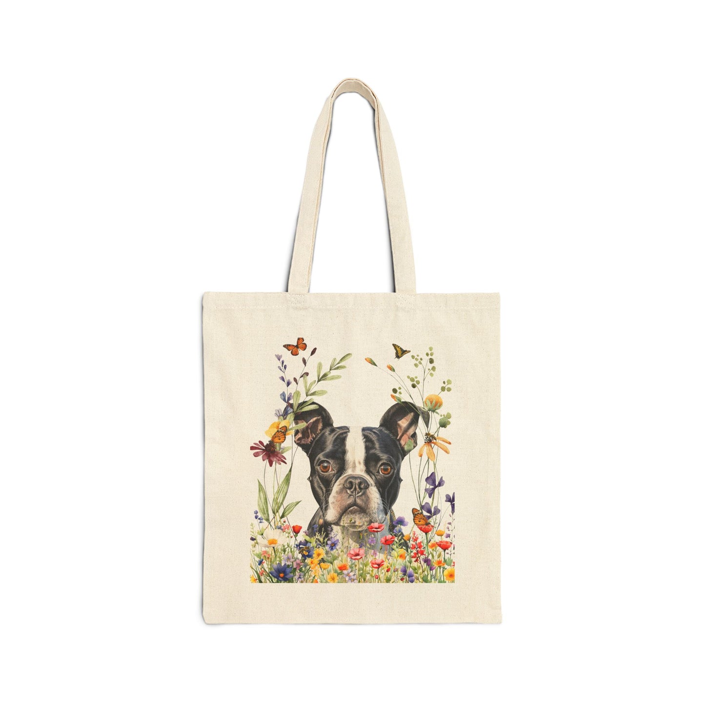Boston Terrier Canvas Tote Bag