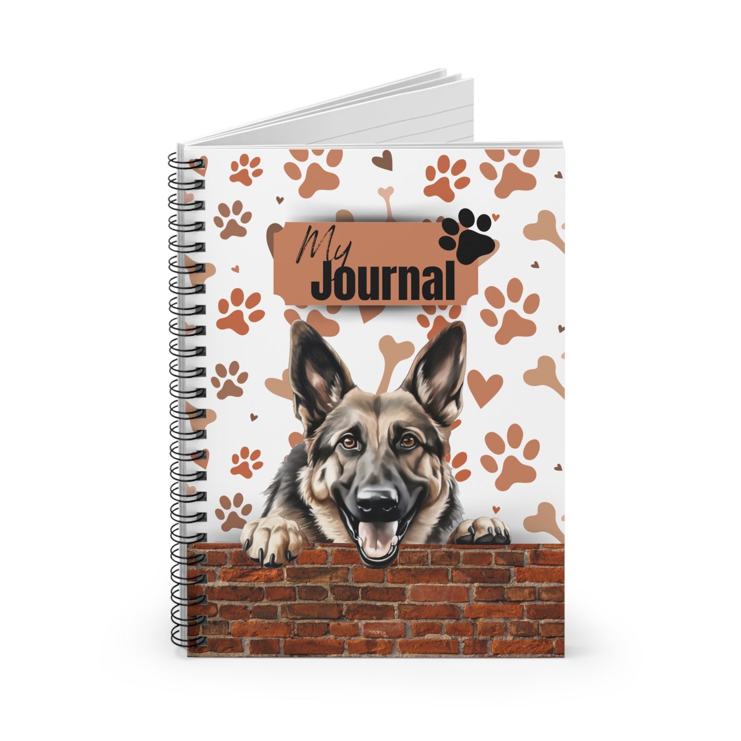 German Shepherd Spiral Notebook - Ruled Line
