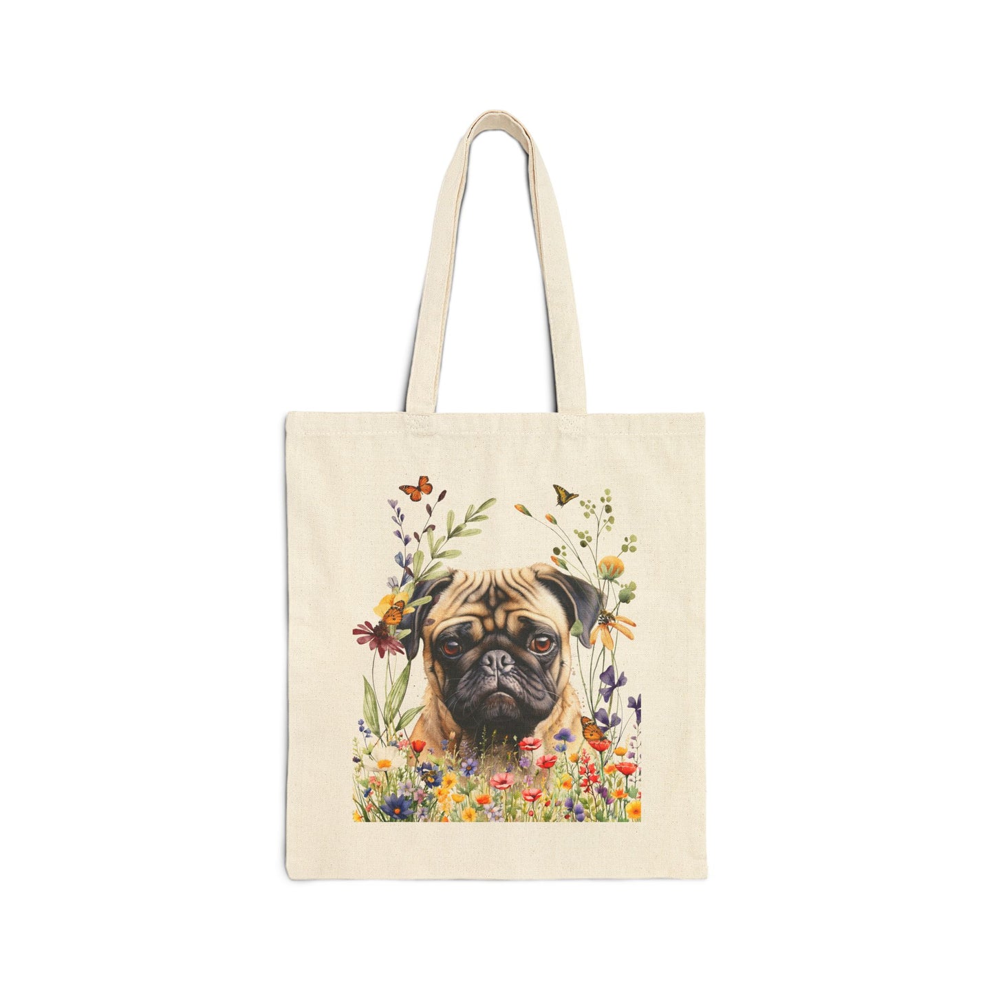 Pug Canvas Tote Bag