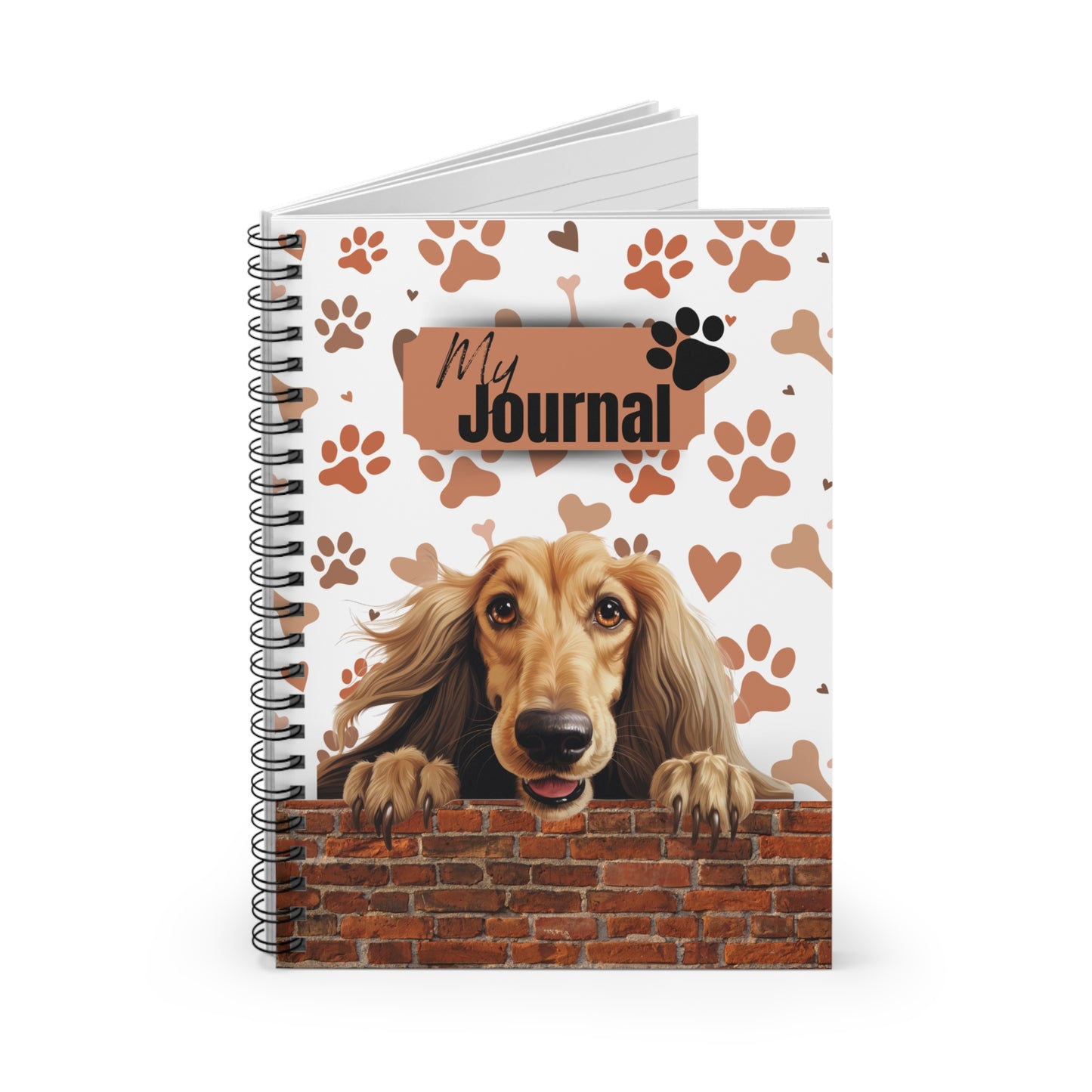 Afghan Hound Spiral Notebook - Ruled Line