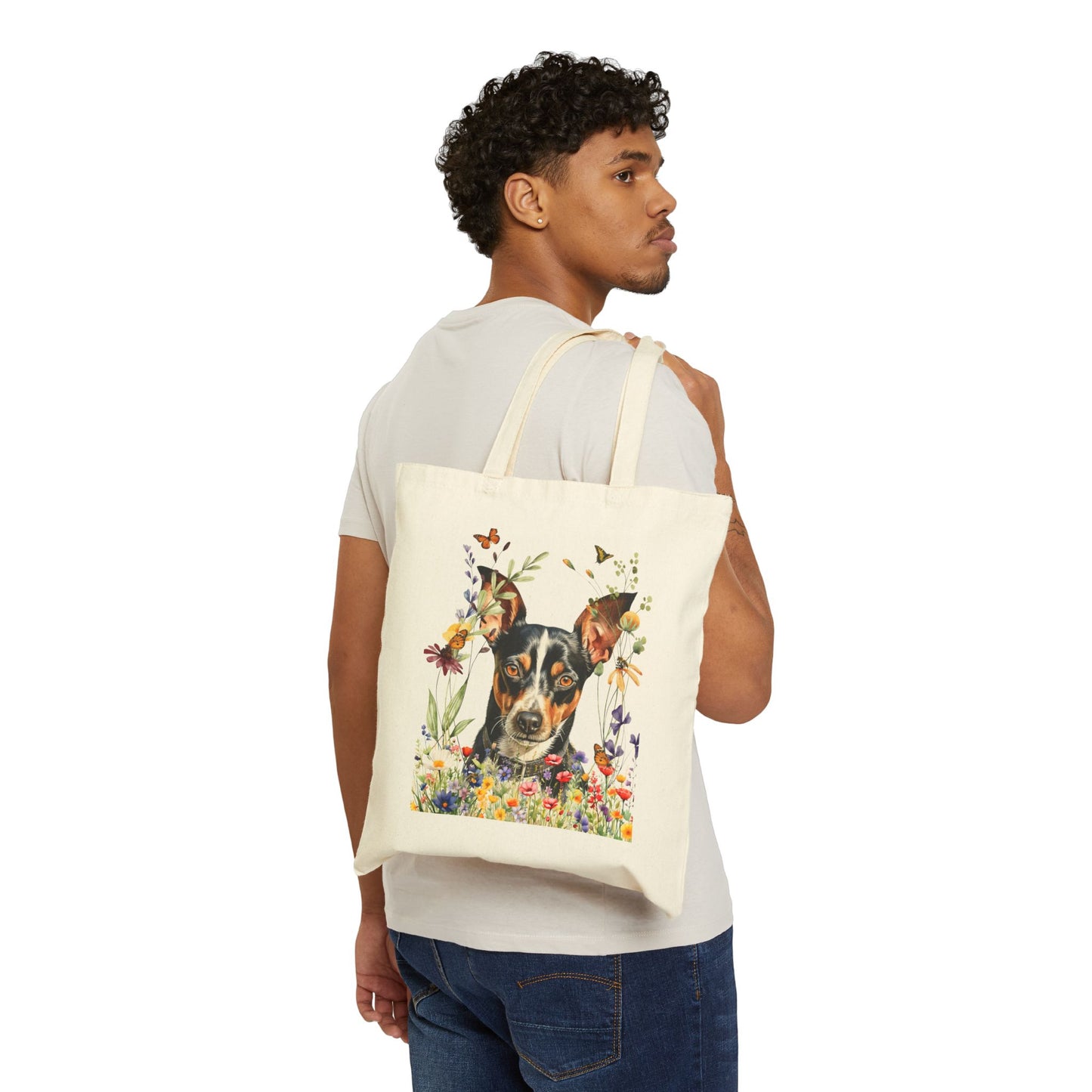 Rat Terrier Canvas Tote Bag