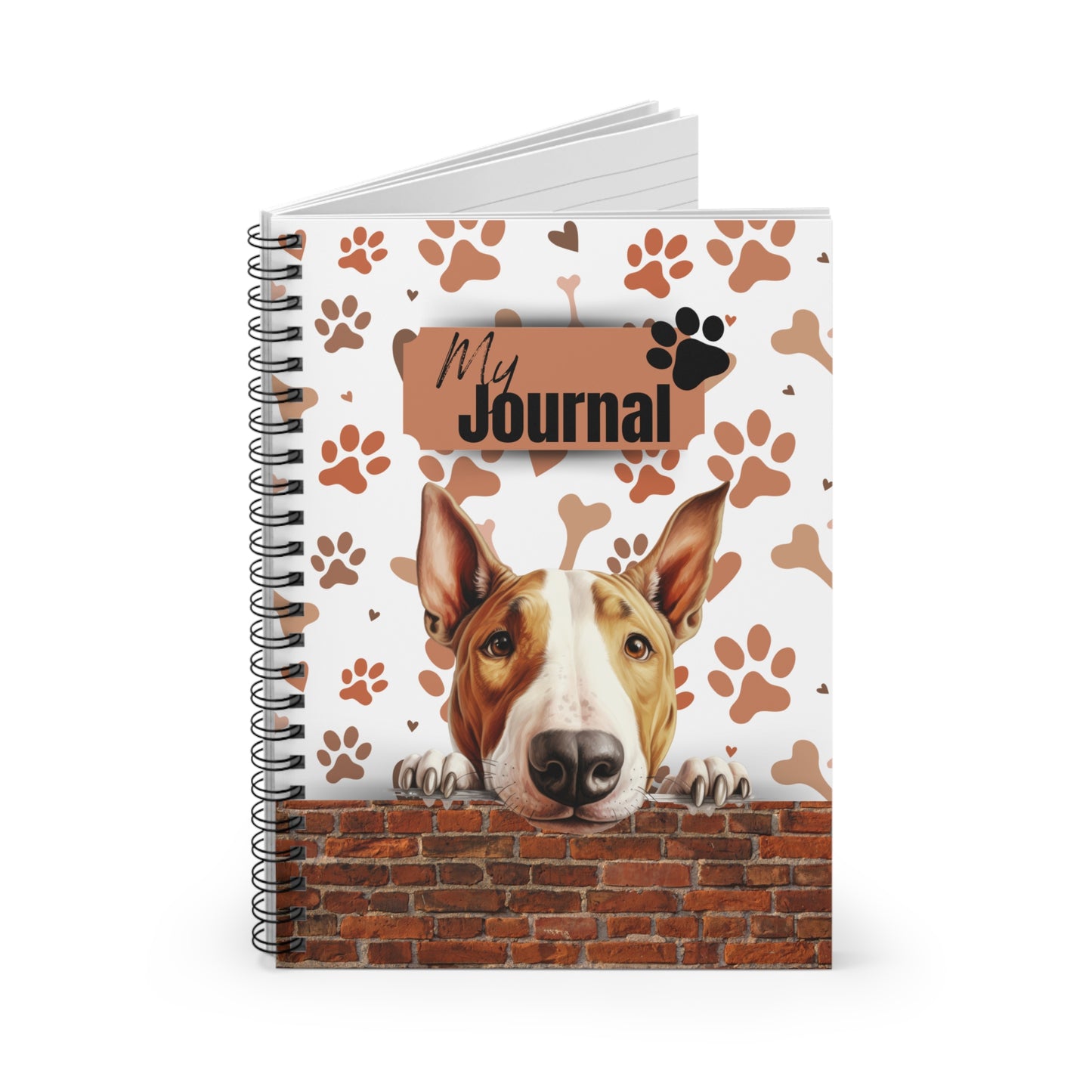 Bull Terrier Spiral Notebook - Ruled Line