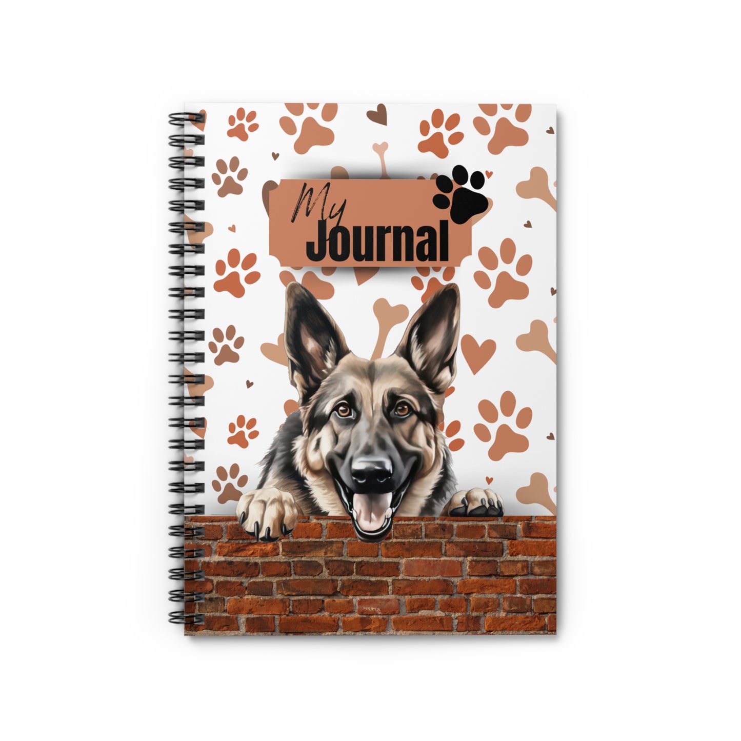 German Shepherd Spiral Notebook - Ruled Line