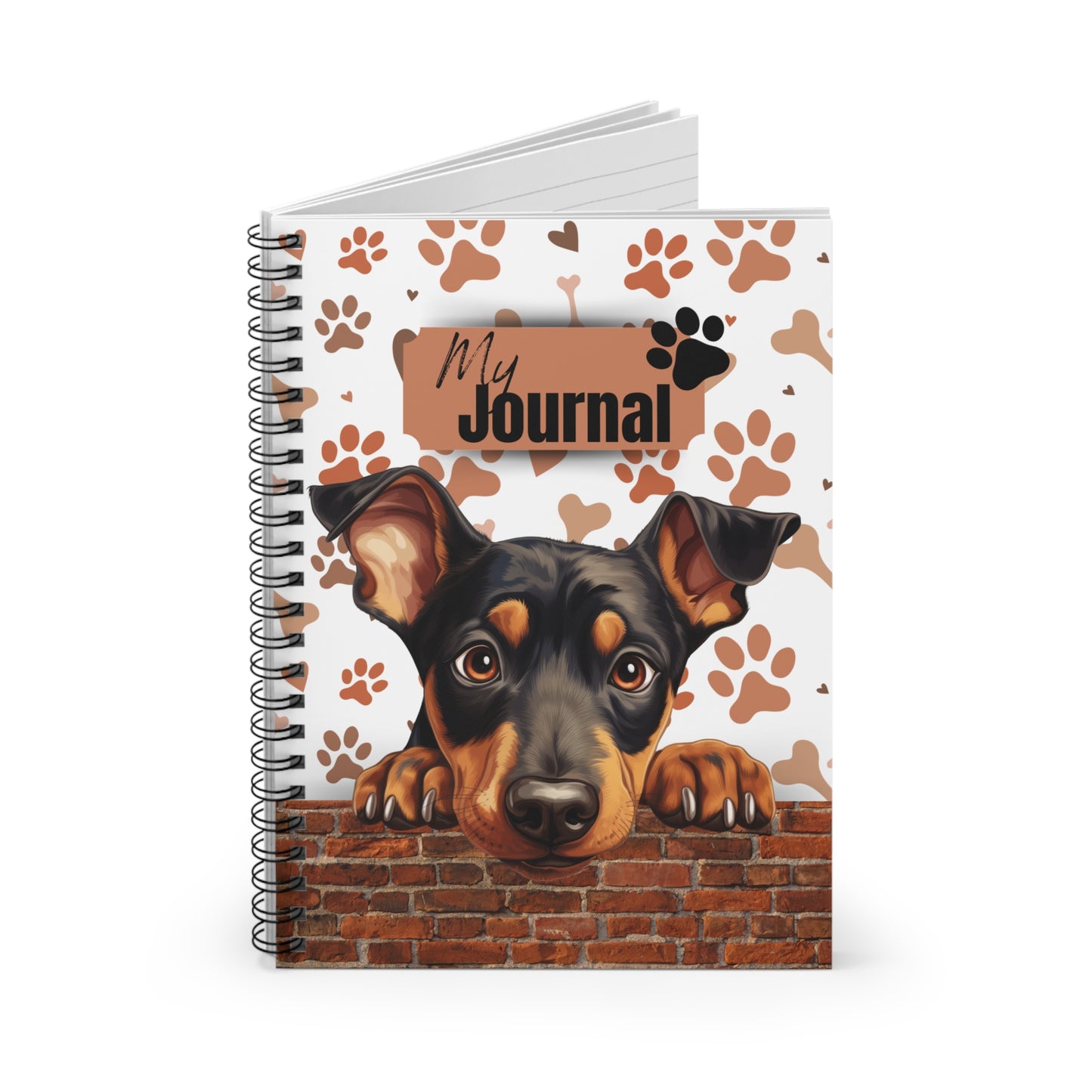 Doberman Pinscher Spiral Notebook - Ruled Line