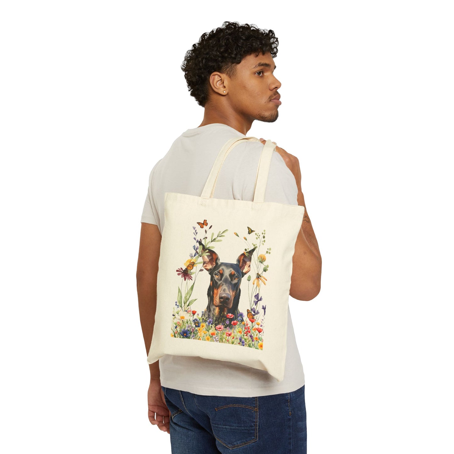 Doberman Canvas Tote Bag
