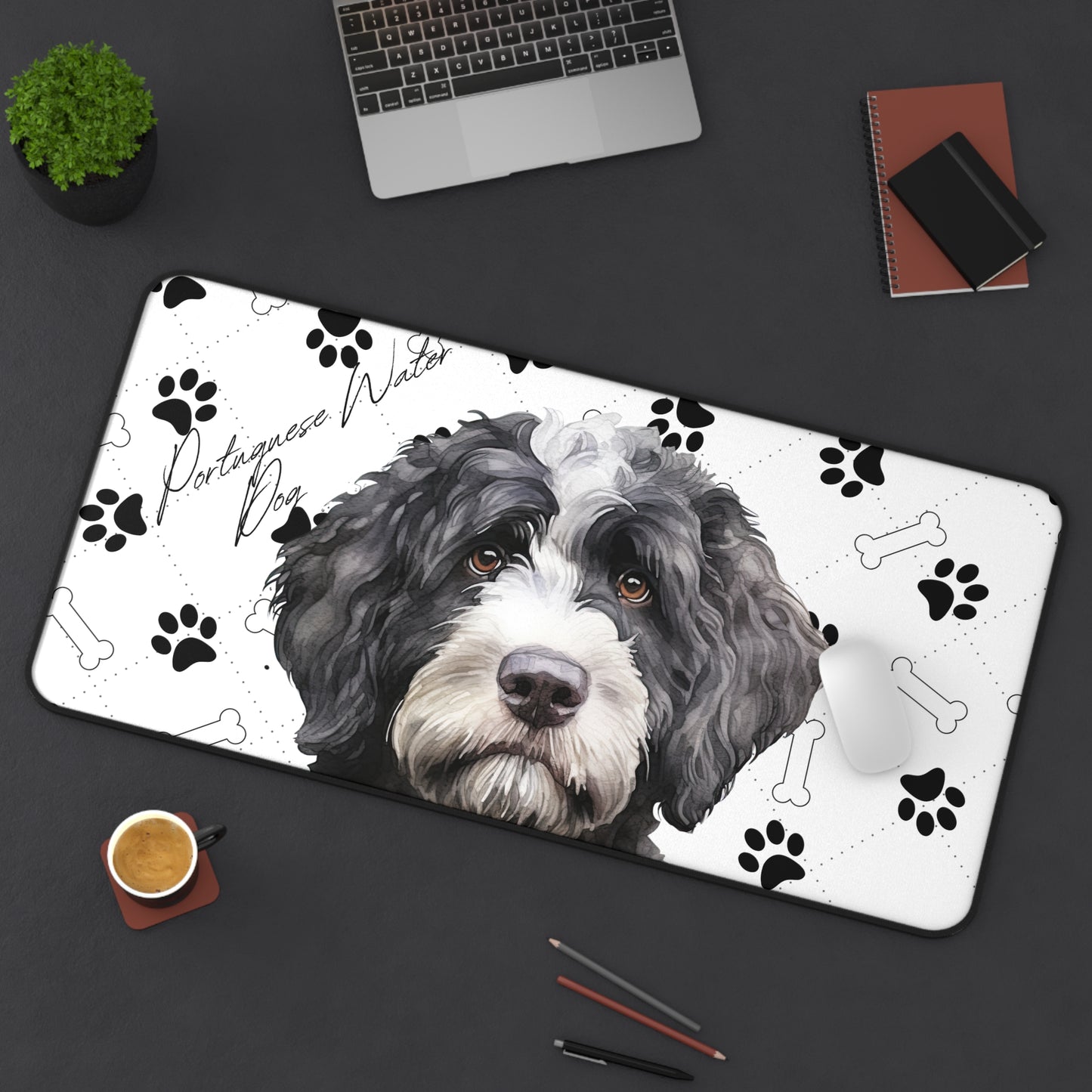 Portuguese Water Dog Desk Mat