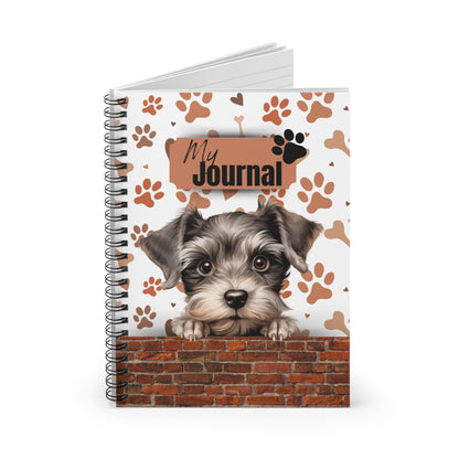Miniature Schnauzer Spiral Notebook - Ruled Line