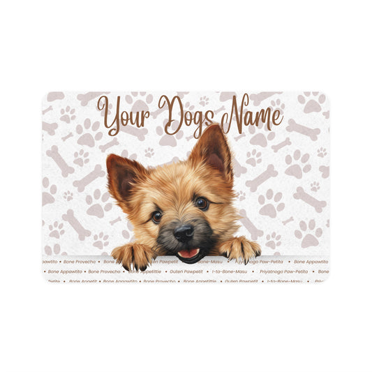 Norwich Terrier Personalized Pet Food Mat, Custom Dog Food Mat, Dog Feeding Mat, Cute Pet Mat, Dog Lovers Gift
