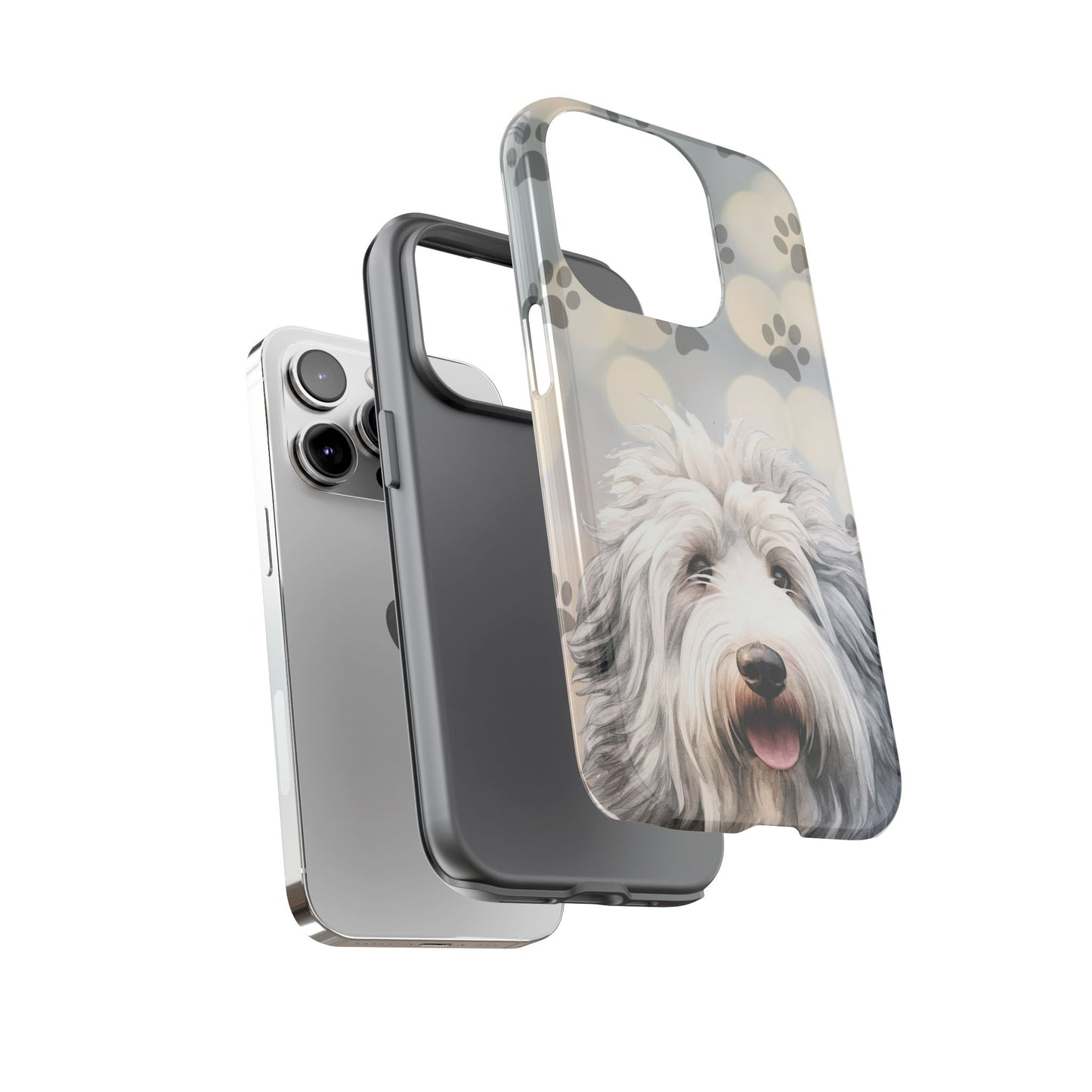 Old English Sheepdog by Tough Cases (Apple iPhone, Samsung Galaxy, and Google Pixel devices)