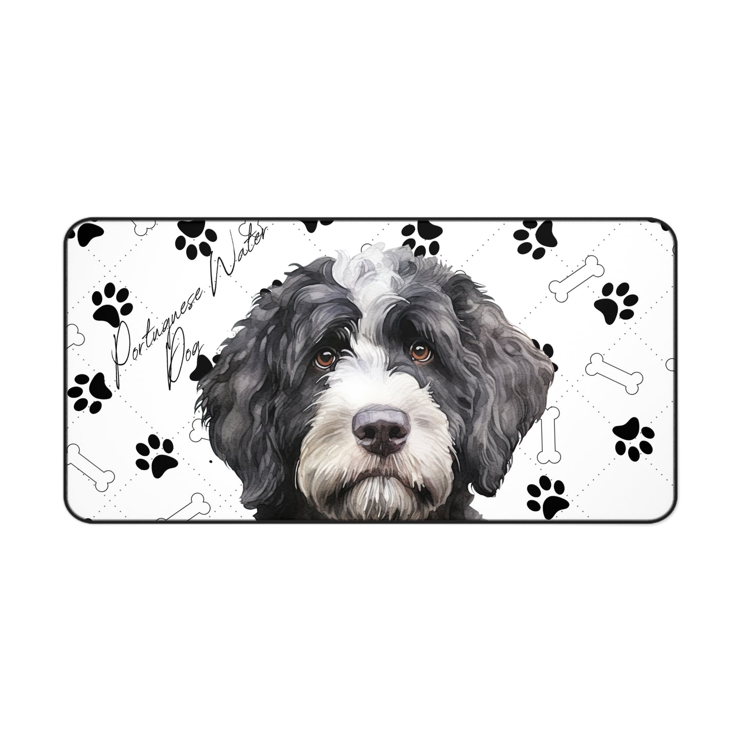 Portuguese Water Dog Desk Mat