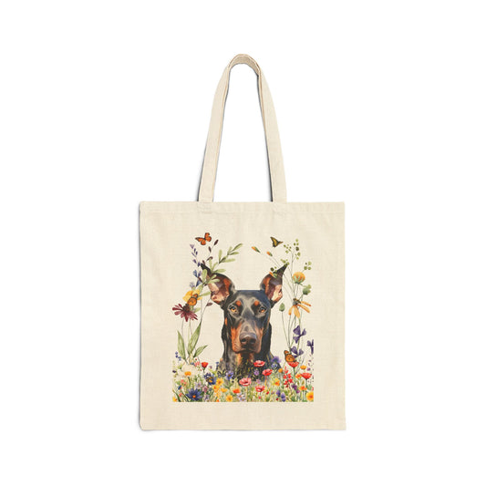 Doberman Canvas Tote Bag