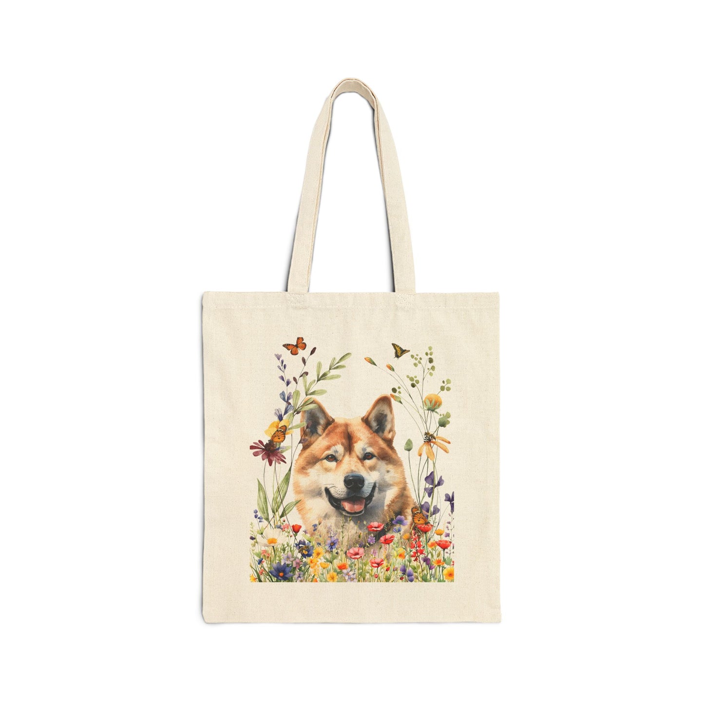 Akita Dog Canvas Tote Bag for Dog Lovers