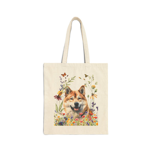 Akita Dog Canvas Tote Bag for Dog Lovers