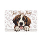 St. Bernard Personalized Pet Food Mat, Custom Dog Food Mat, Dog Feeding Mat, Cute Pet Mat, Dog Lovers Gift