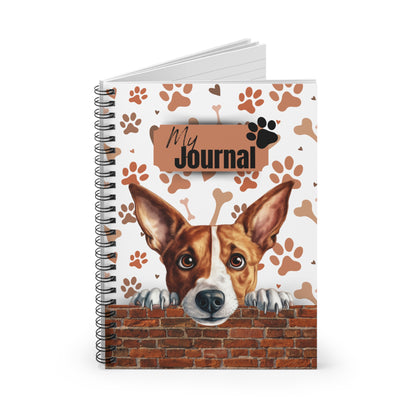 Basenji Spiral Notebook - Ruled Line