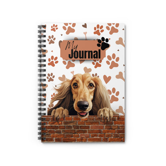 Afghan Hound Spiral Notebook - Ruled Line