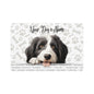Bearded Collie Personalized Pet Food Mat | Custom Dog Feeding Mat | Dog Food Bowl Mat | Pet Placemat | Puppy Gift | Bone Design
