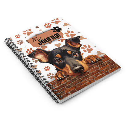Doberman Pinscher Spiral Notebook - Ruled Line
