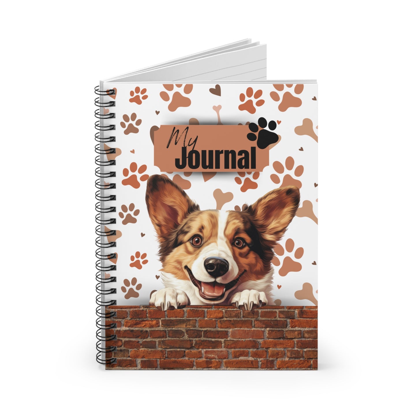 Cardigan Welsh Corgi Spiral Notebook - Ruled Line
