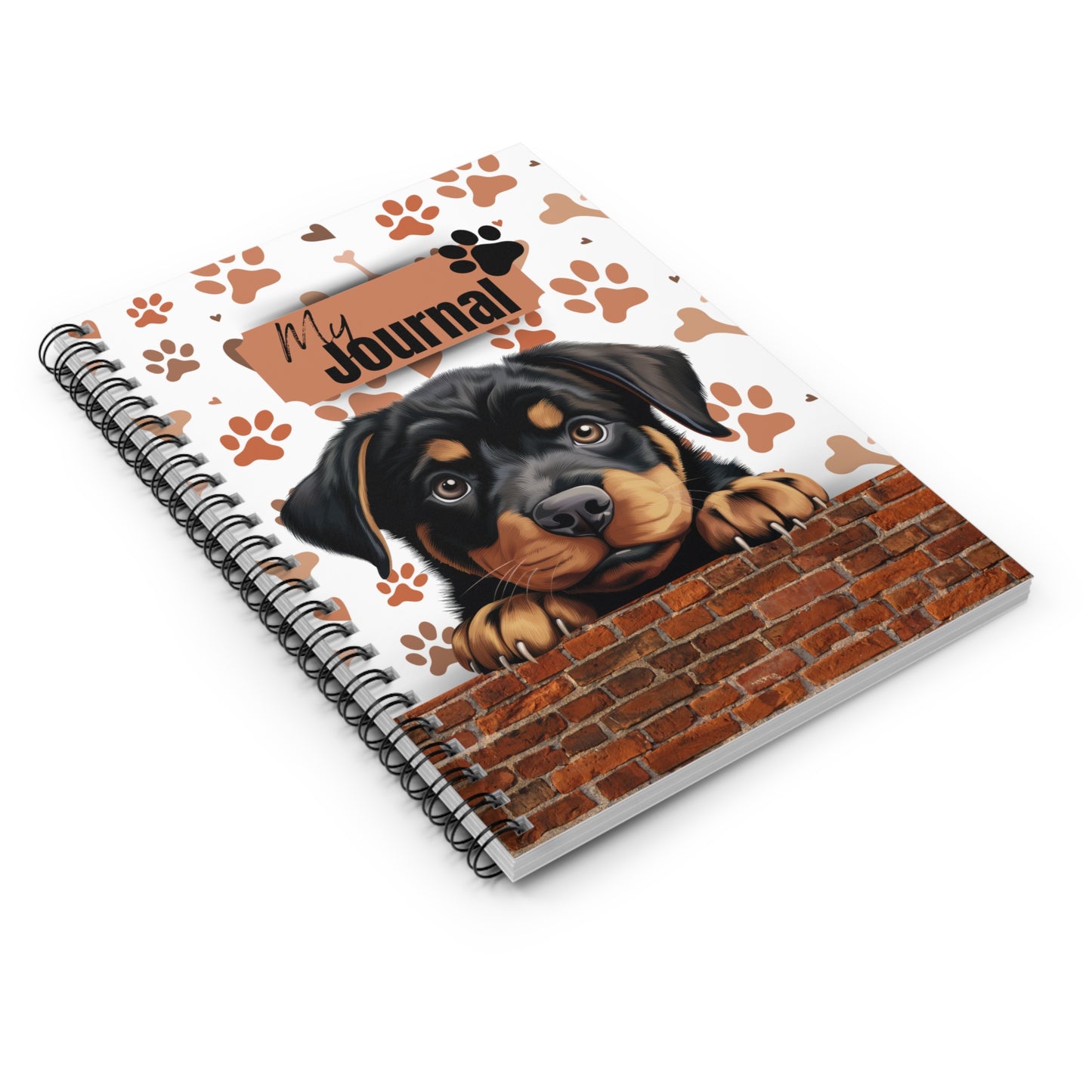 Rottweiler Spiral Notebook - Ruled Line