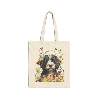 Portuguese Water Dog Canvas Tote Bag